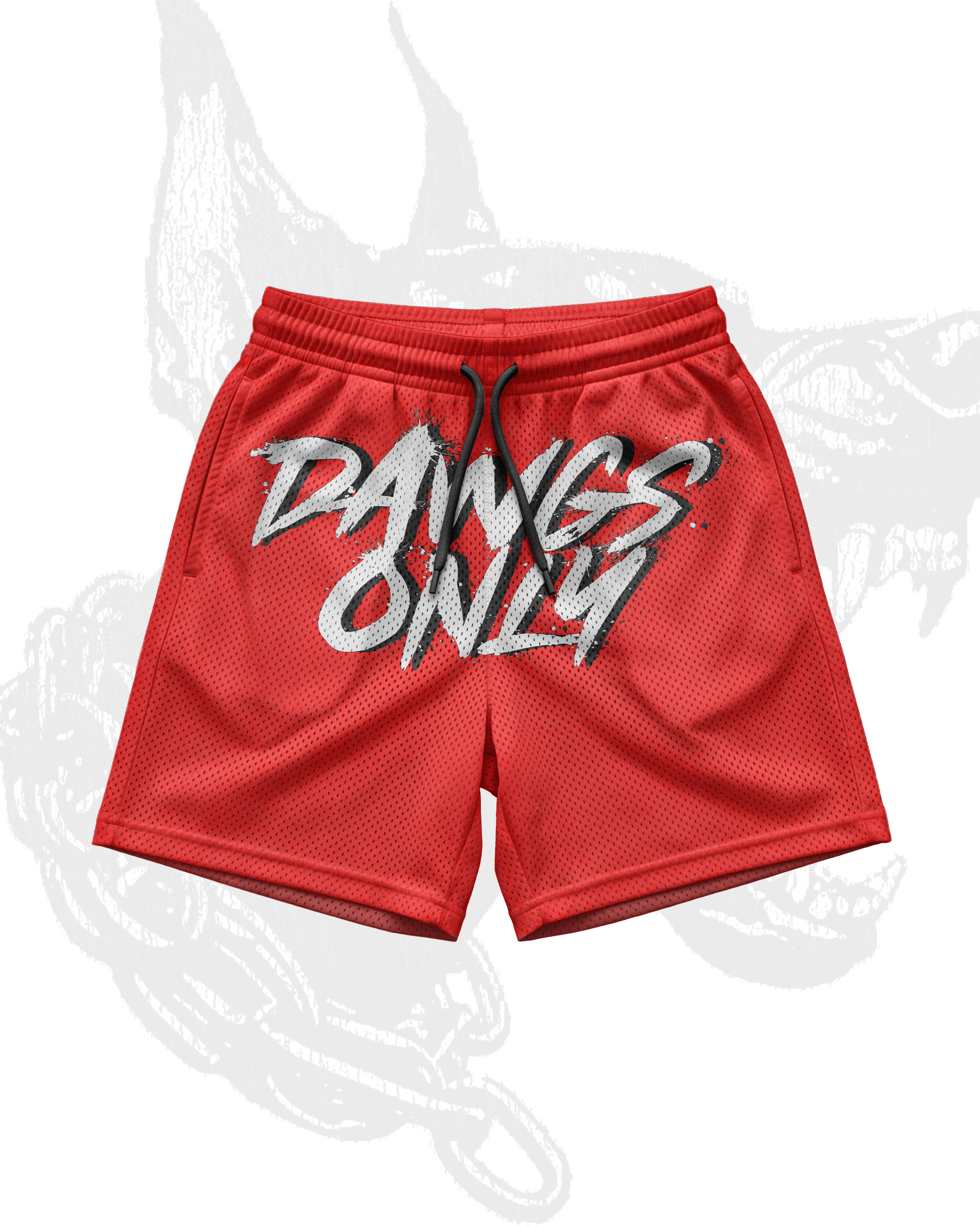 red shorts